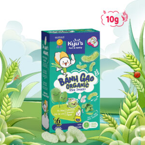 Bánh gạo Organic vị Dừa, Cải Bó Xôi 10g