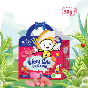 Bánh gạo Organic vị Dâu Tây, Cà Rốt, Củ Dền 50g